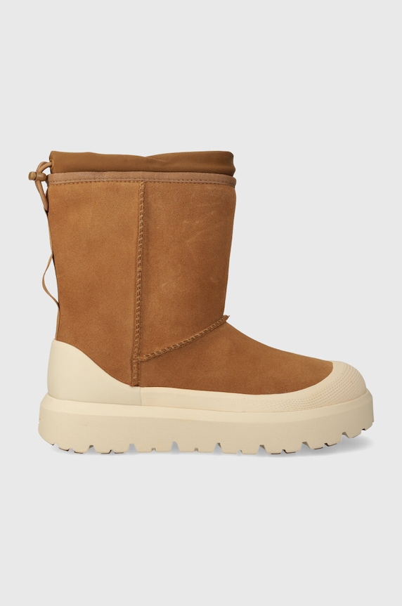 UGG stivali da neve in camoscio Classic Short Weather Hybrid tessile marrone 1143992.CWTC