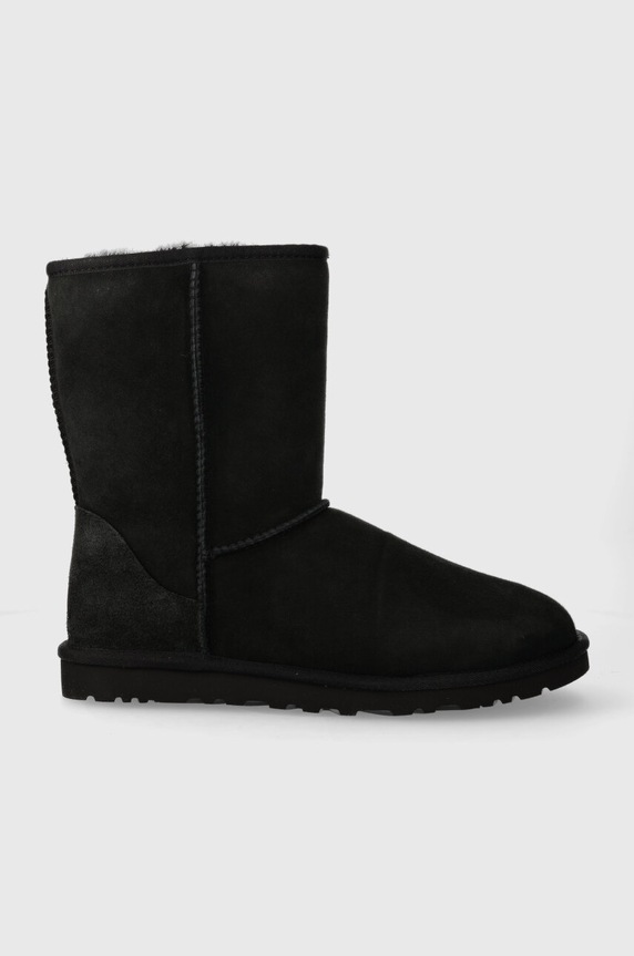 UGG śniegowce zamszowe Classic Short ocieplane czarny 5800.BLK