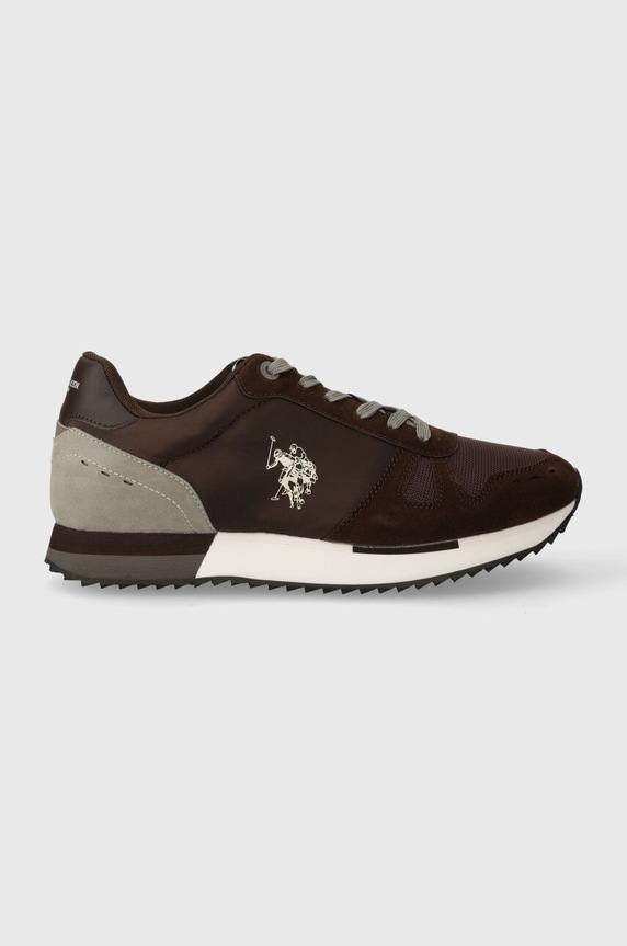 U.S. Polo Assn. sneakersy BALTY imitacja zamszu brązowy BALTY001M.CTY3