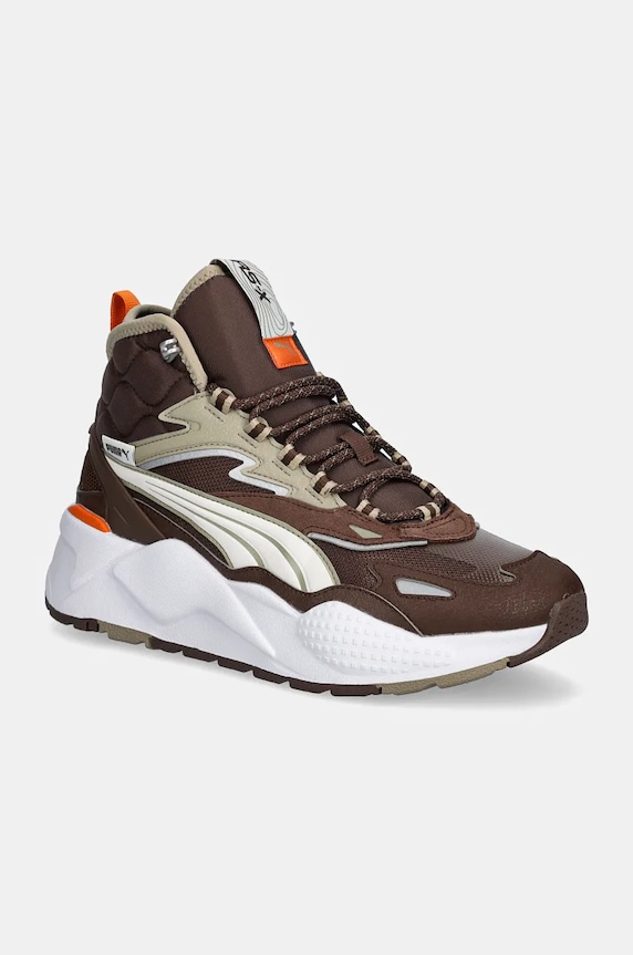 Puma sneakersy RS-X Hi syntetyczny brązowy 392718