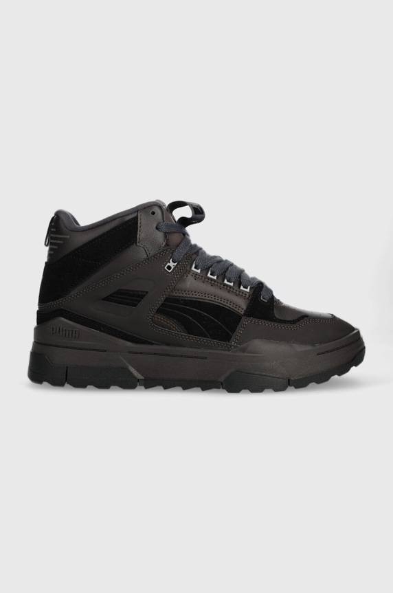Puma sneakersy skórzane Slipstream Hi Xtreme skóra zamszowa brązowy 393271