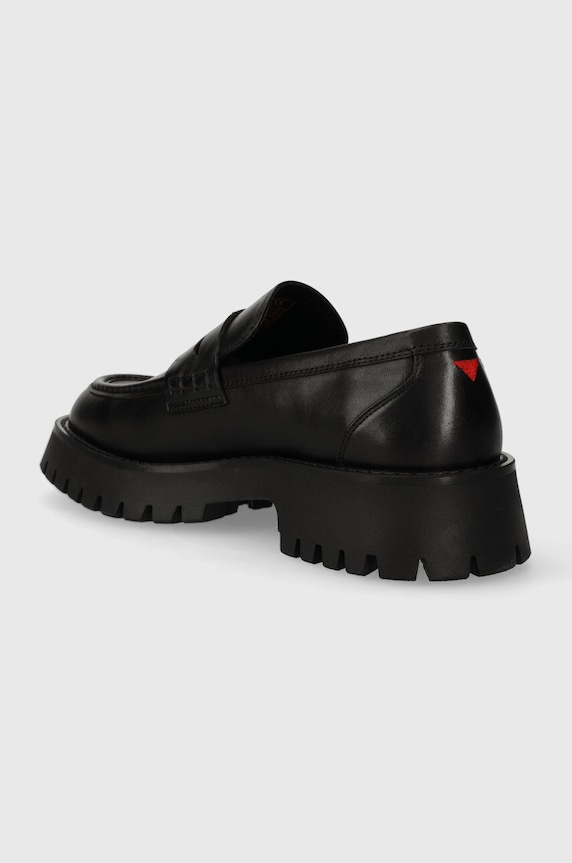 Încălțăminte Guess mocasini de piele GORIZIA MOC FM8GOM.LEA12.BLACK negru