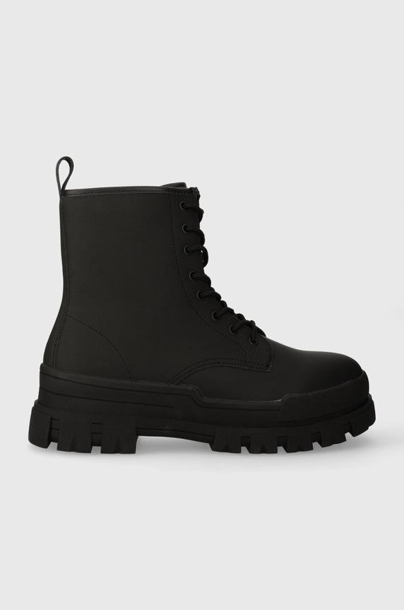 Členkové topánky Guess CESENA usňová koža čierna FM8CEN.LEA12.BLACK