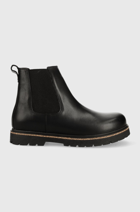 Birkenstock sztyblety skórzane Highwood skóra licowa czarny 1025764