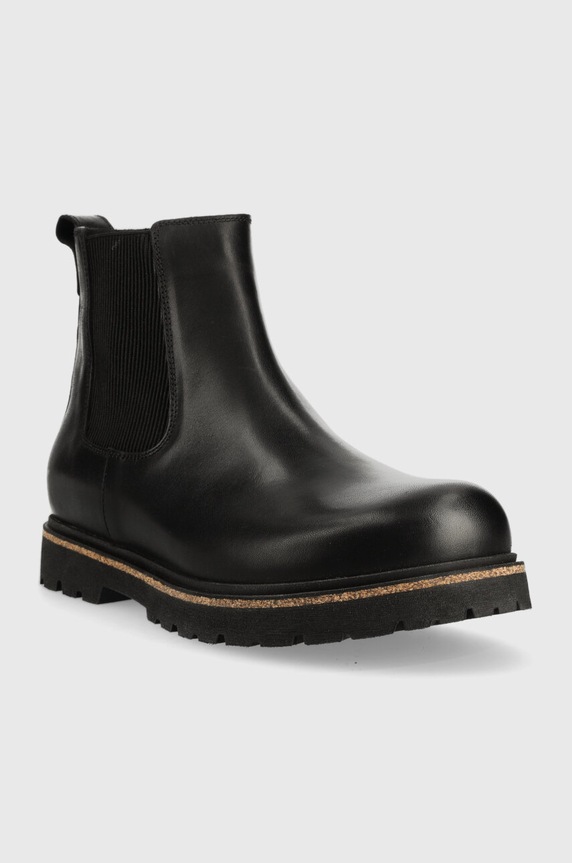 Birkenstock sztyblety skórzane Highwood 1025764 czarny AW24