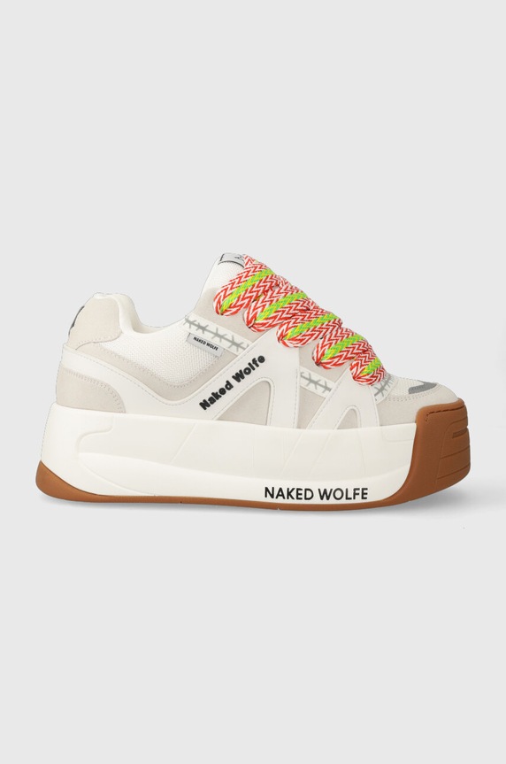 Naked Wolfe sportcipő Slide velúr bőr fehér Slide.White