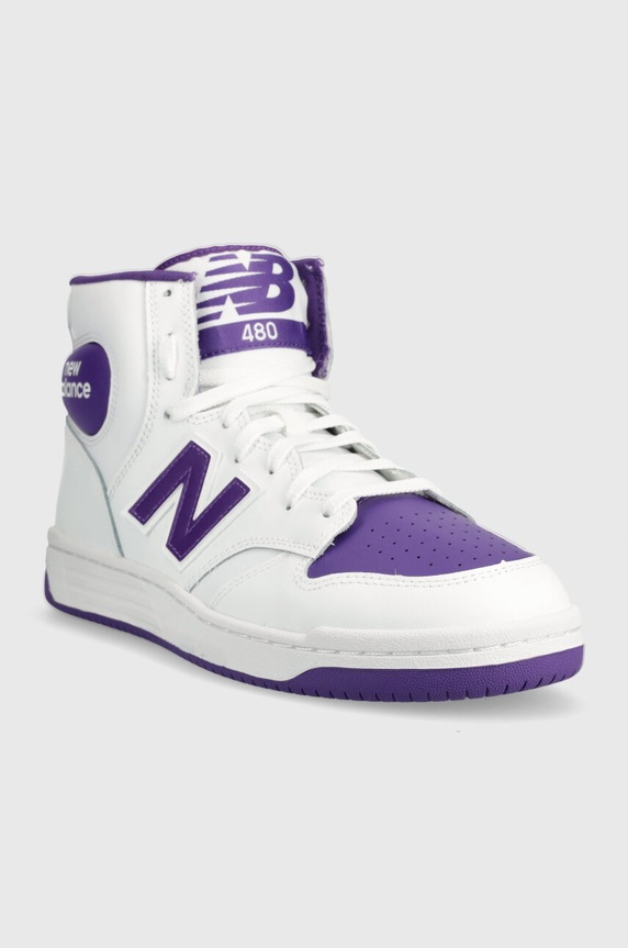 New Balance sneakersy skórzane BB480SCE BB480SCE biały AW23