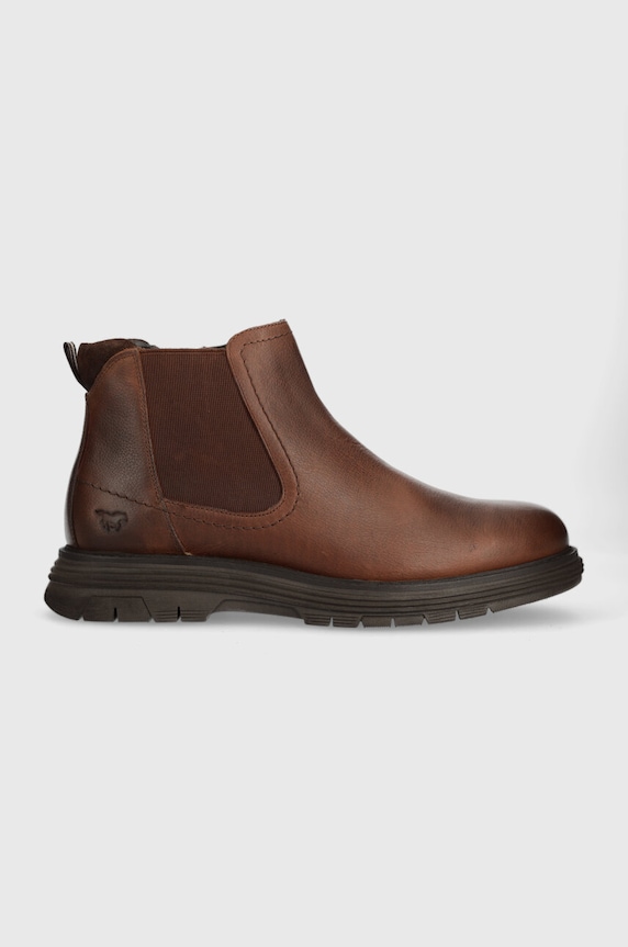 Boty s gumou Mustang casual hnědá 4954502.32
