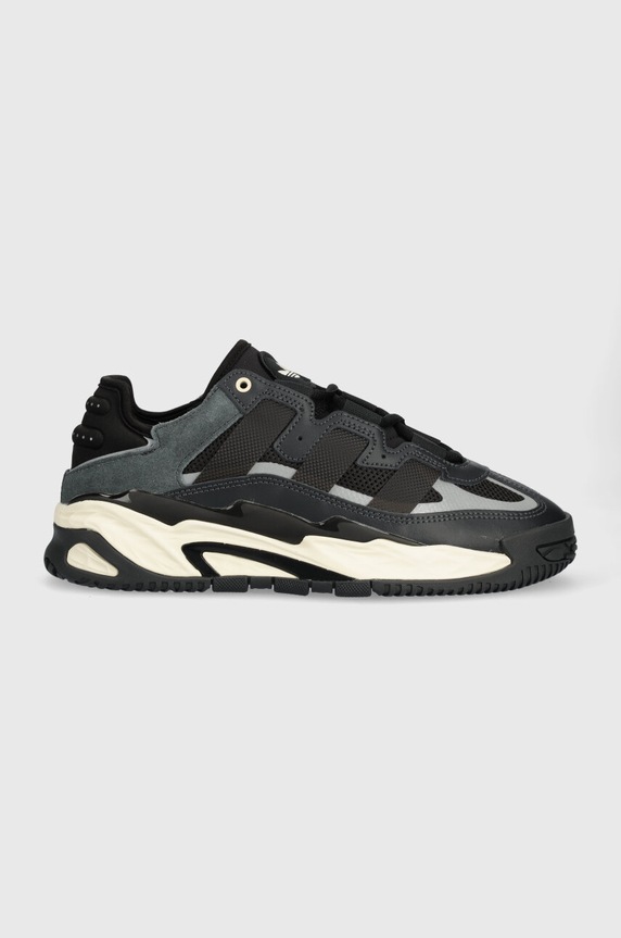 Кожени маратонки adidas Originals Niteball гладка кожа черен ID8067