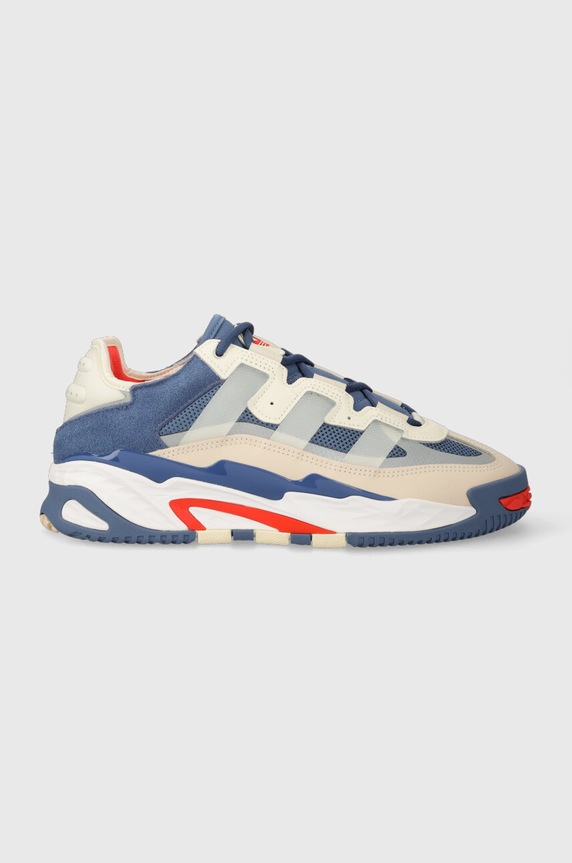 adidas Originals sneakersy skórzane Niteball skóra zamszowa niebieski ID8073