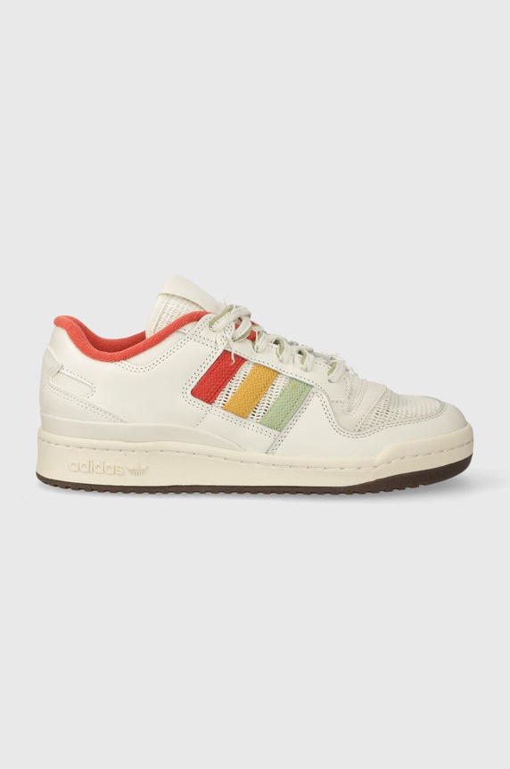 adidas Forum 84 Low CL Off White / Orange / Green Gum pelle scamosciata beige IE7128