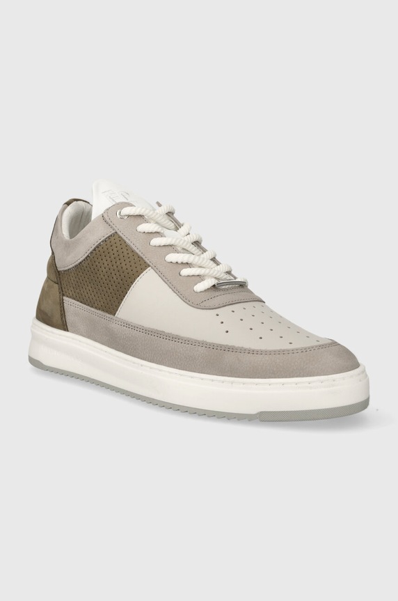 Filling Pieces sneakersy skórzane Low Top Game 10133151174 szary AW23