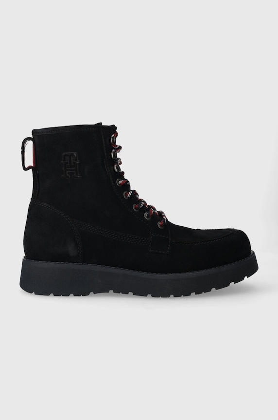 Tommy Hilfiger buty zamszowe TH AMERICAN SUEDE BOOT skóra zamszowa granatowy FM0FM04667