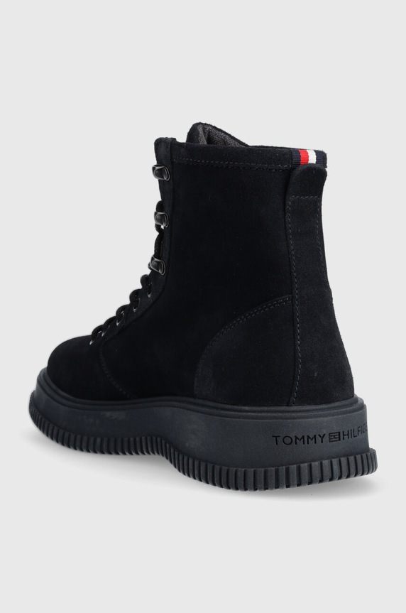 Obuwie Tommy Hilfiger buty zamszowe TH EVERYDAY CLASS W SUEDE HOOKS FM0FM04762 granatowy