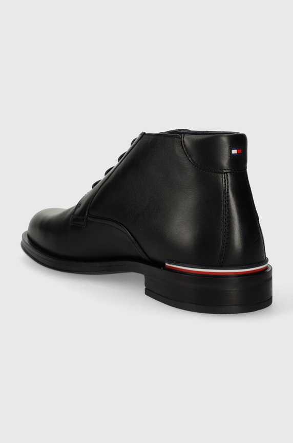 Παπούτσια Δερμάτινα μποτάκια Tommy Hilfiger CORE RWB HILFIGER LTH L BOOT FM0FM04804 μαύρο
