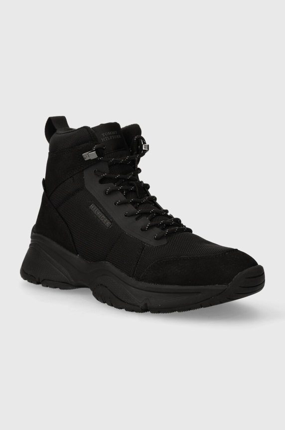 Tenisice Tommy Hilfiger OUTDOOR SNK BOOT LTH CORDURA FM0FM04838 crna AW23
