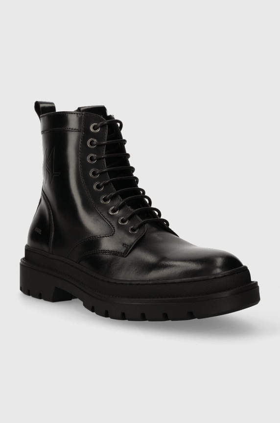 Karl Lagerfeld bocanci de piele OUTLAND KL11260.000 negru AW23