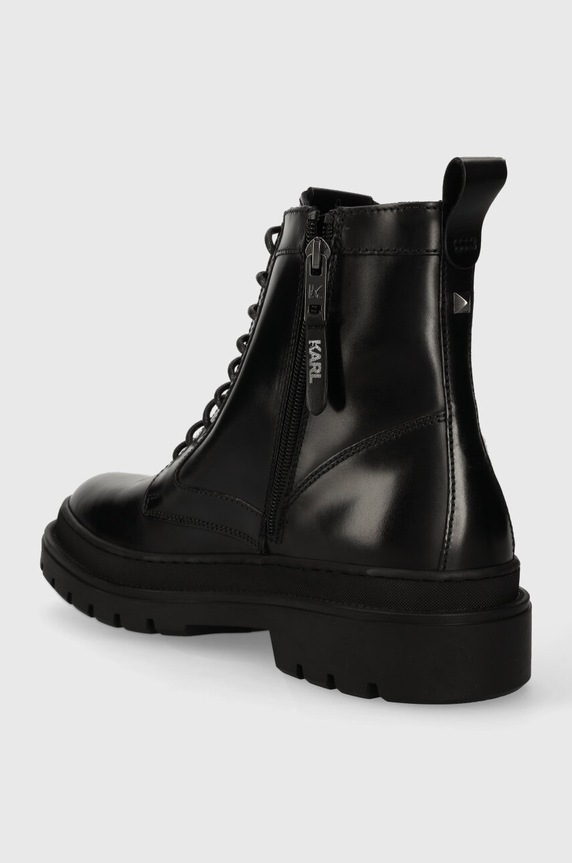 Încălțăminte Karl Lagerfeld bocanci de piele OUTLAND KL11260.000 negru