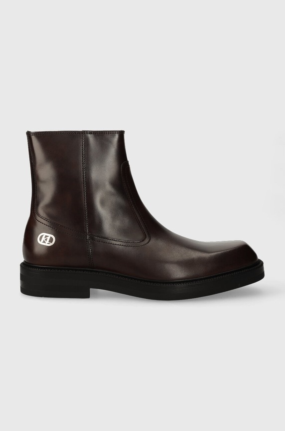 Karl Lagerfeld buty skórzane KRAFTMAN skóra licowa brązowy KL11440.044