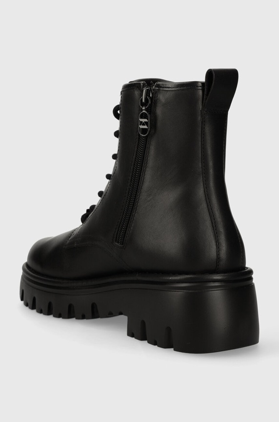 Obuv Kožené členkové topánky Karl Lagerfeld KOMBAT KC KL15350.000 čierna