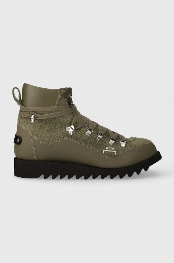 A-COLD-WALL* pantofi de piele întoarsă ALPINE BOOT casual verde ACWUF093