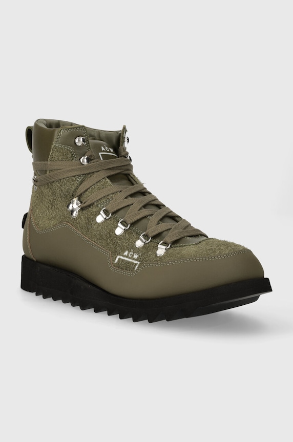 A-COLD-WALL* pantofi de piele întoarsă ALPINE BOOT ACWUF093 verde AW23