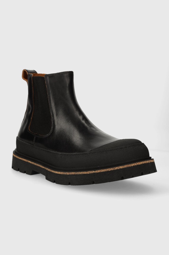 Birkenstock sztyblety skórzane Prescott Slip On 1025206 czarny AA00