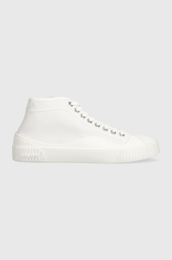 A.P.C. trampki skórzane wysoka biały COGFH.M56107