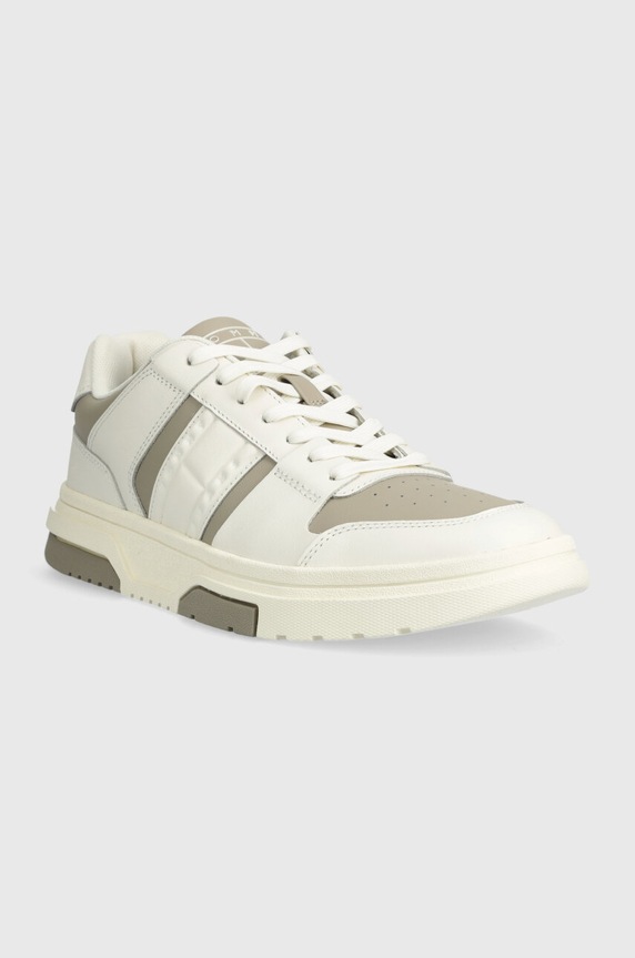 Tommy Jeans sneakersy skórzane TJM LEATHER CUPSOLE 2.0 EM0EM01283 beżowy AW23