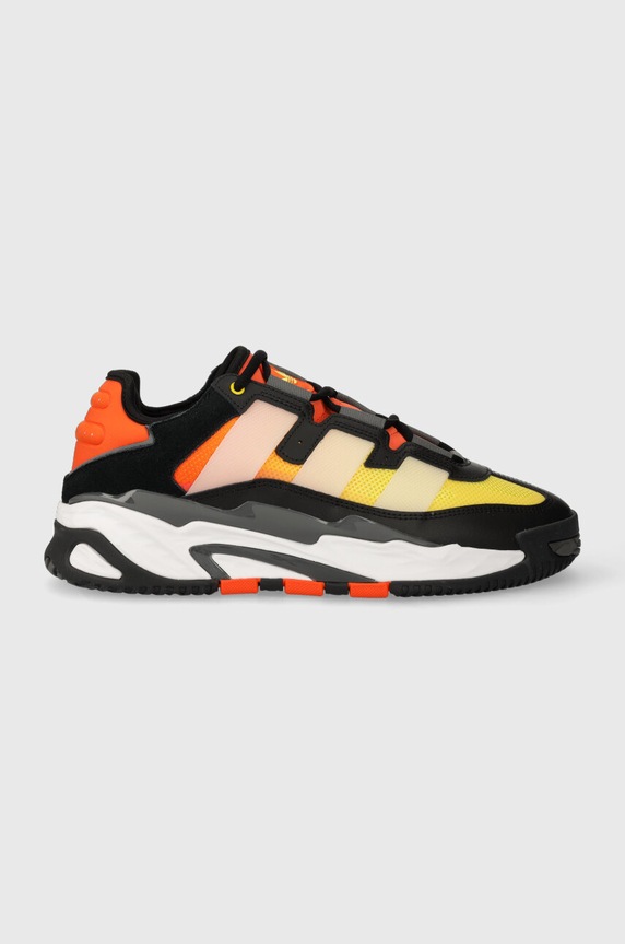 Кожаные кроссовки adidas Originals Niteball низкая чёрный ID8074