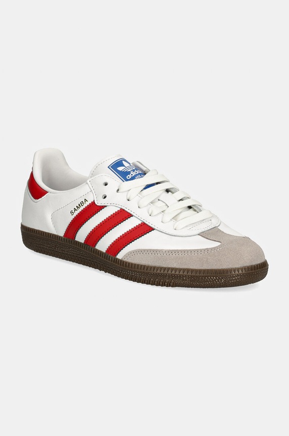 Tenisice od brušene kože adidas Originals Samba OG imitacija zrnate kože bijela IG1025