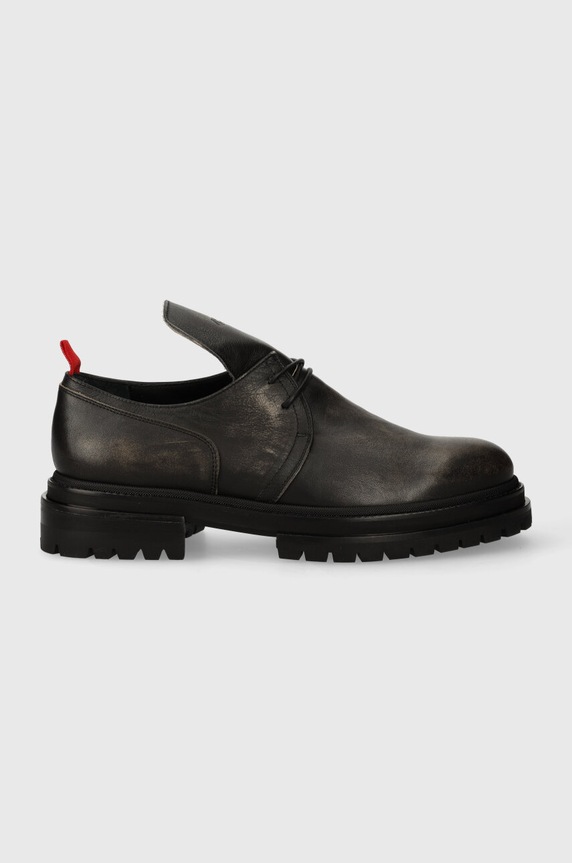 Kožené poltopánky 424 0 casual čierna 35424Q05T.236573