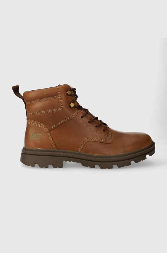 Kožená obuv CAT Footwear PRACTITIONER MID nezateplené hnedá P725844