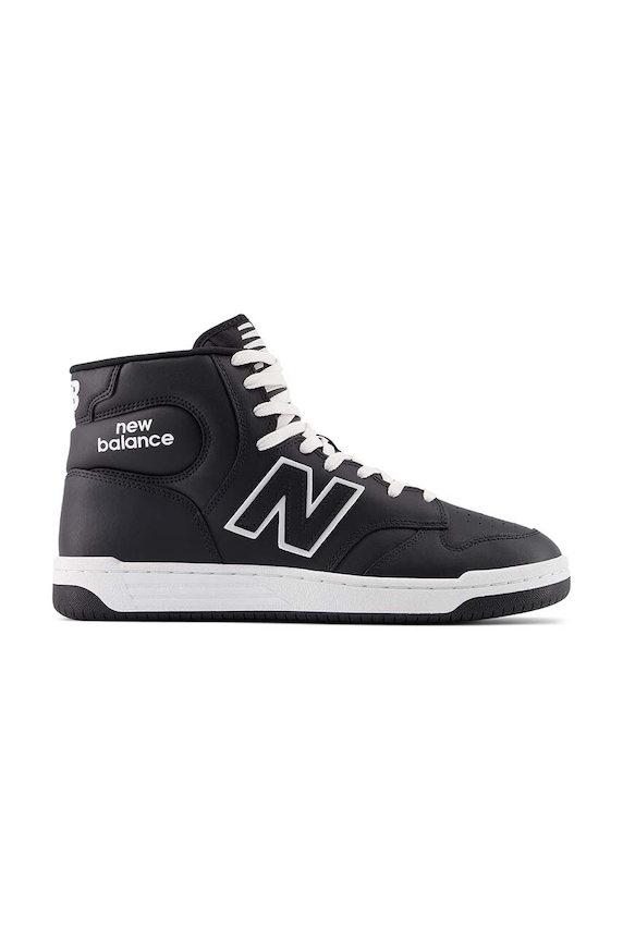 Kožené tenisky New Balance BB480COB přírodní kůže černá BB480COB