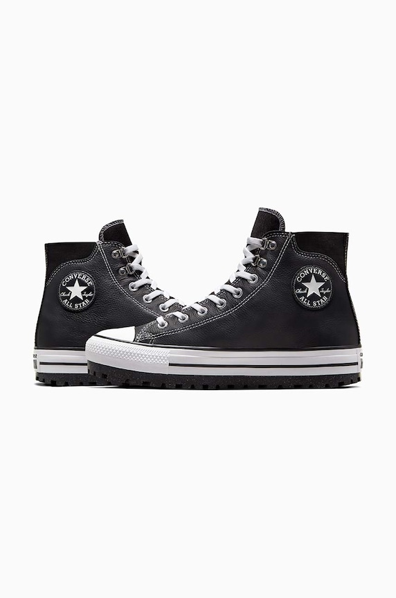 Δερμάτινες μπότες πεζοπορίας Converse Chuck Taylor All Star City Trek μαύρο A04480C