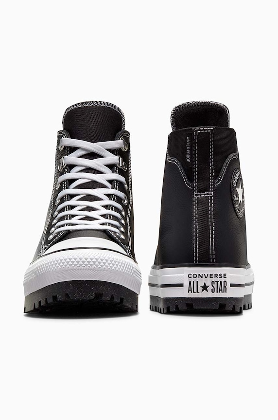 Δερμάτινες μπότες πεζοπορίας Converse Chuck Taylor All Star City Trek A04480C μαύρο
