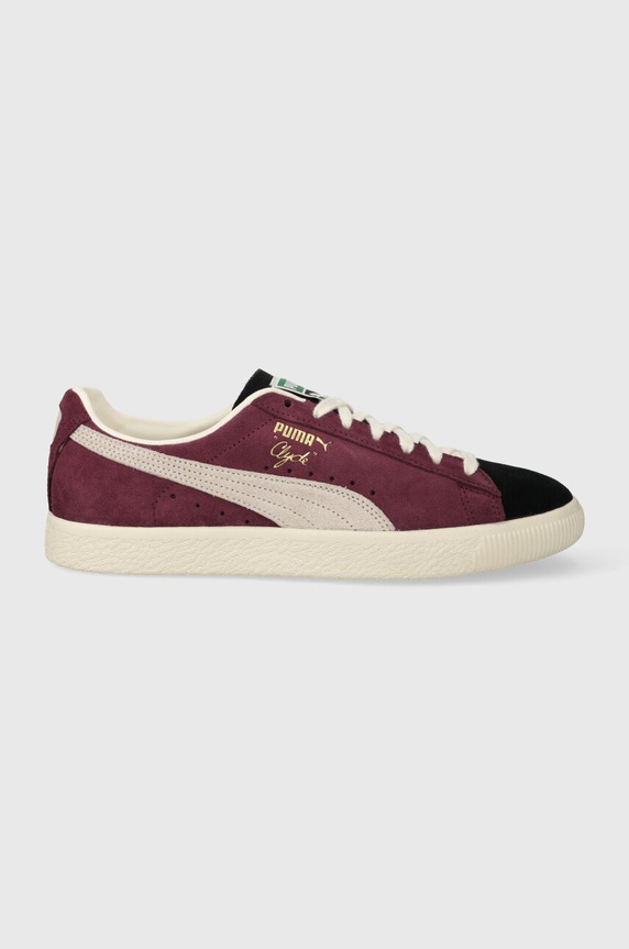 Semišové tenisky Puma Clyde OG plochá burgundské 39196206