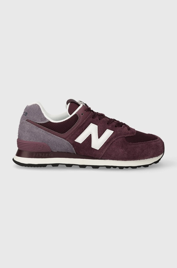 Sneakers New Balance 574 δέρμα σαμουά μπορντό U574ABO