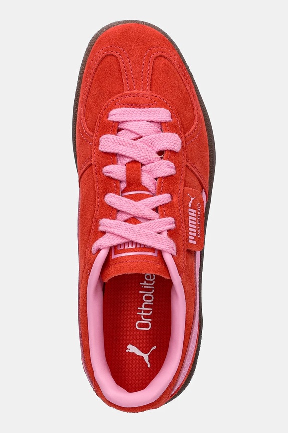 Puma Palermo sneakers din piele întoarsă rosu 396463