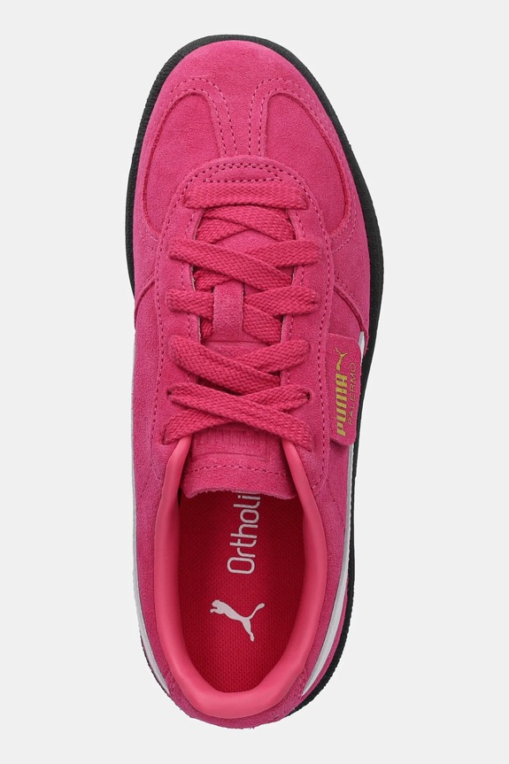 Puma Palermo sneakers din piele întoarsă roz 396463