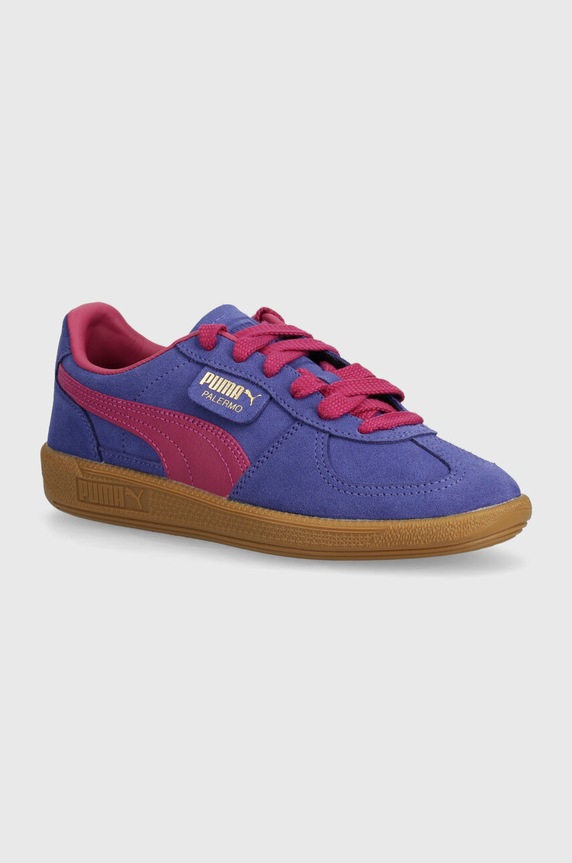 Puma Palermo σνίκερς σουέτ δέρμα σαμουά μπλε 396463