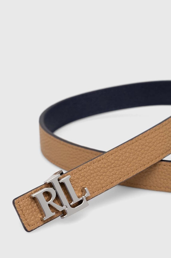 Lauren Ralph Lauren pasek dwustronny damski skórzany 412912038 granatowy AA00