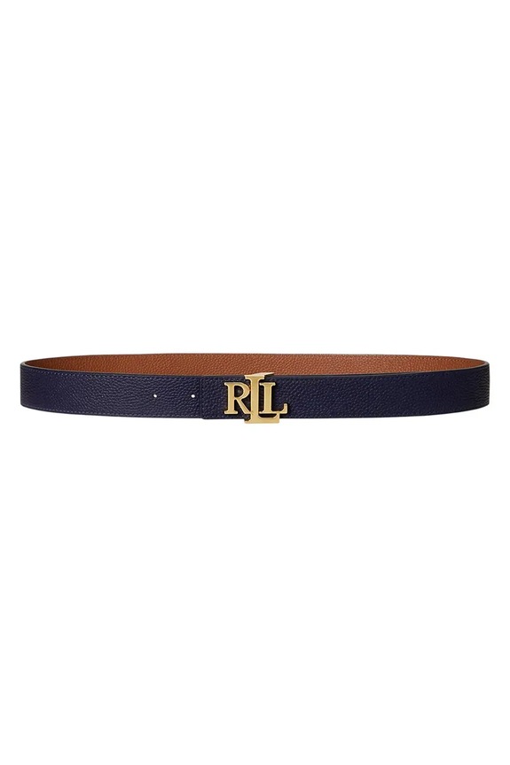 Lauren Ralph Lauren curea reversibilă pentru femei din piele bleumarin 412912039