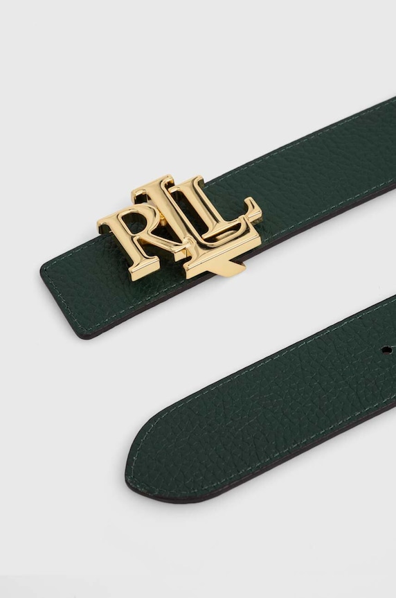 Αναστρέψιμη δερμάτινη ζώνη Lauren Ralph Lauren 412912040 πράσινο SS26