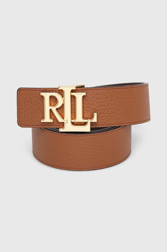 Lauren Ralph Lauren oboustranný pásek dámský kožený hnědá 412912040