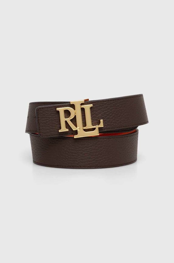 Lauren Ralph Lauren pasek skórzany dwustronny multicolor 412912040