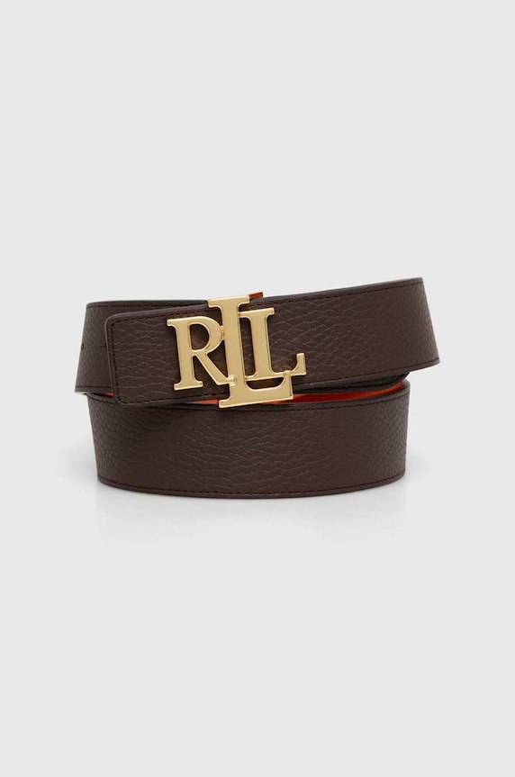 Lauren Ralph Lauren pasek skórzany dwustronny multicolor 412912040