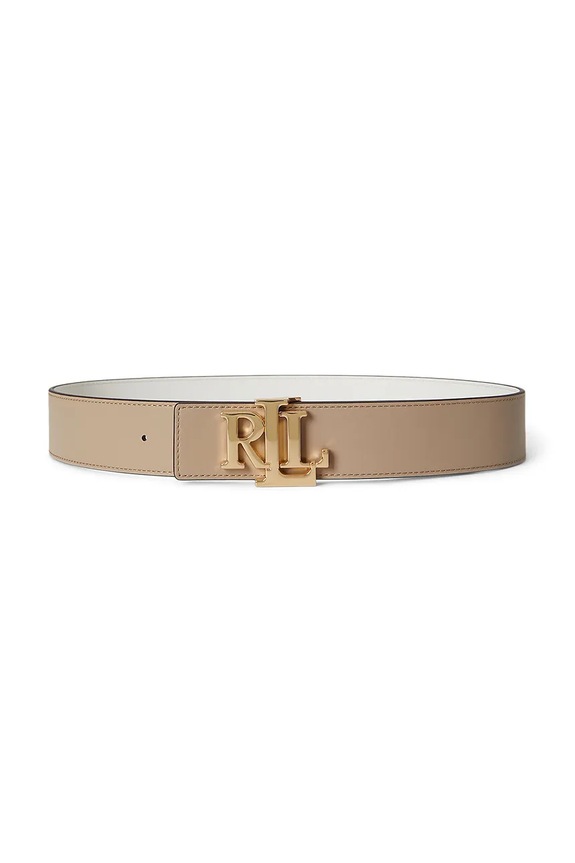 Lauren Ralph Lauren dvostrani remen za žene kožni bež 412912041