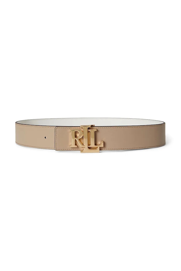 Lauren Ralph Lauren dvostrani remen za žene kožni bež 412912041