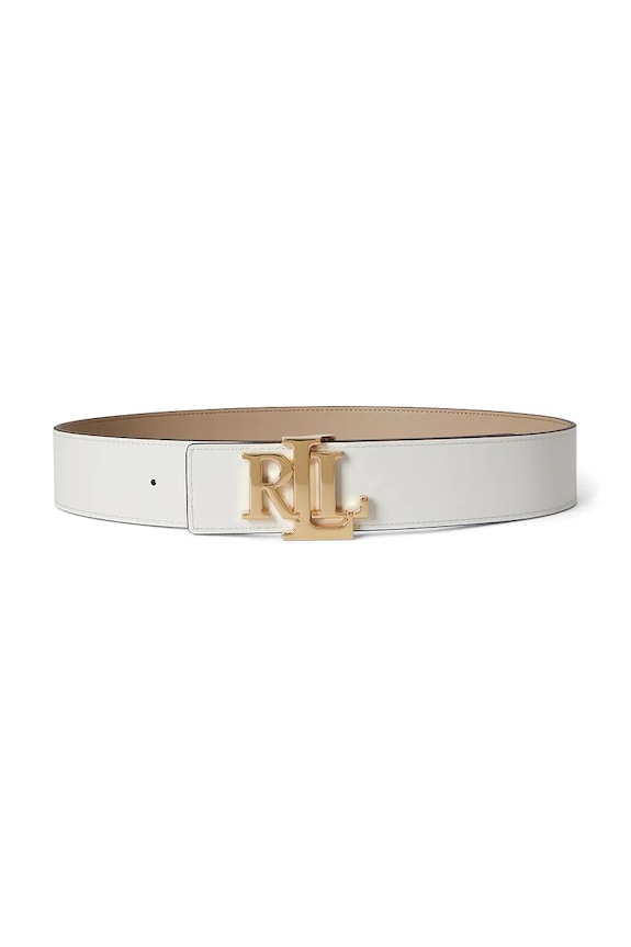 Lauren Ralph Lauren dvostrani remen za žene kožni 412912041 bež SS26